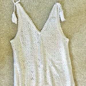Aerie White Lace Swim Coverup